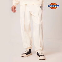 【Dickies】男款米白色純棉撞色數位Logo印花寬版縮口褲｜DK011592C48