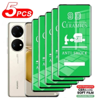 5Pcs Ceramic Film For Huawei P50 Pro P20 P40 P30 P60 Pro Nova 8i 9 10 Pro Film For Huawei P30 P40 P60 P50 Pro Screen Protector
