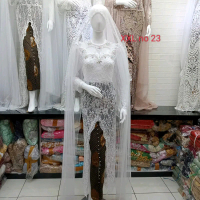 kebaya pengantin akad nikah Payet sematakai)