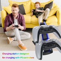 Dual Fast Controller Charger Type-C Wireless Joystick Charging Dock Controller Charging Docking Station for Playstation5