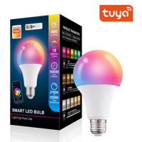Tuya WiFi /Buletooth Smart Dimmable Bulb RGB CCT Decor Home LED Light Smart Life App Control Compatible With Alexa Google Home