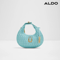 【ALDO】AURAI-時尚皺褶款新月手提包-女包(藍色)