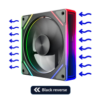 Fashion Teucer Infinite Mirror S1 120Mm Silent PWM ARGB PC Case Fan Center CD Appearance Circular Mi