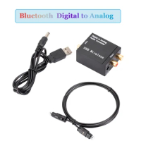 Bluetooth-Compatible Digital to Analog Audio Converter Adapter Amplifier Decoder Optical Fiber Coaxial Signal Analog DAC Spdif