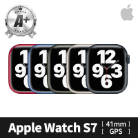 Apple A+ 級福利品 Apple Watch S7 GPS 41mm 鋁金屬錶殼(副廠配件/錶帶顏色隨機)