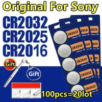 100Pcs Original For Sony CR2032 CR2025 CR2016 Lithium ion battery LED light toy remote control for electronic watches