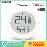 New Qingping Temperature Humidity Sensor T Version Thread/BLE Apple HomeKit High-precision Indoor E-Link INK Screen Thermometer