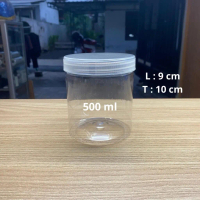 Toples tabung / toples plastik 500ml per pcs