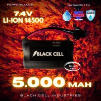 READY RC Upgrade Battery Lithium 14500 Li Ion 7.4V 5000Mah BLACK CELL ORIGINAL LIION BLACKCELL Batre