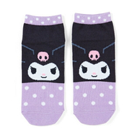 小禮堂 酷洛米 成人棉質短襪 23-25cm (紫大臉點點款)