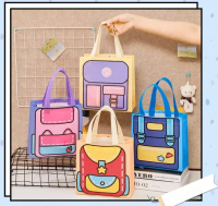 Mr. Paper Colorful Handbag Storage Bags Kids Cute Functional Storage Bag Holiday Gift Packaging Bag(