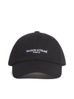 หมวกแก๊ปยูนิเซ็กส์ Maison Kitsune Paris สีดำ