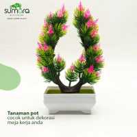 Bonsai Sintetis / Bonsai Artificial Pohon Bonsai Sintetis dengan Bunga