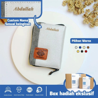Al Quran Tajwid Warna Saku Pocket Kecil Mini A7 Quran Tajwid Mumtaz Resleting Soft Cover Custom Nama