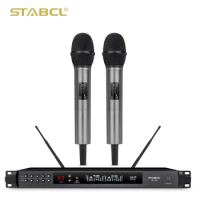 Professional UHF Wireless Microphone System Handheld Lavalier Microphone Karaoke Outdoor Stage Performance Wireless Microphone