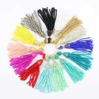 Handmade Seed Beads Tassel Drop Earrings
