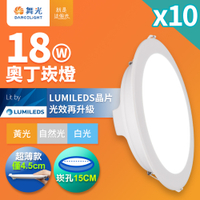 (10入)舞光 超薄極亮LED 奧丁崁燈18W 15CM嵌燈(白光/自然光/黃光)