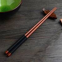 Chestnut Sushi Japanese Tie line Chinese Set Handmade Wood Value Chopsticks food Natural Gift