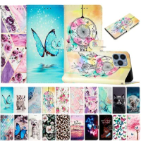 Lovely Pattern Wallet Flip Case For Xiaomi 13 Pro 12 Lite Mi 11 Pro 12T 11T 10T Redmi Note 12 Pro Magnetic Leather Phone Cover