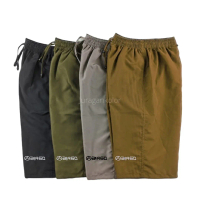 Celana Pendek Pria Santai Polos Kolor Cowok Dewasa Bordir 3/4 Casual Kantong