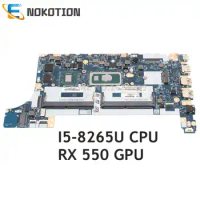 5B20V80742 5B20S72212 5B20V80740 02DL784 NM-B911 for Lenovo Thinkpad E490 E590 Laptop Motherboard I5-8265U CPU RX 550 GPU
