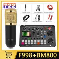 HD F998 USB Sound Card Microphone Sound Mixer Sound Card Audio Mixing Console Amplifier Live Music Mixer Dj Equipment dj mixer
