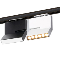 ไฟ LED ติดตามหรี่แสงได้โคมไฟเพดาน LED 10W 12W 20W AC85-265V COB LED Linear Light Floodlight Rail โคมไฟสำหรับ Home Shop Stores