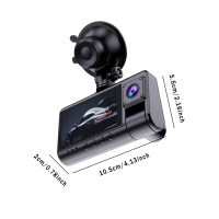 Dashcam kereta 1080P dengan 3 skrin, untuk hadapan dan belakang yang boleh dipercayai