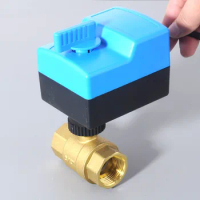 DN25(G1.0") AC220V electric actuator brass ball valve/motorized/motor-driven ball Valve,switch type electric two-way valves