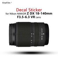 for Nikon Nikkor Z DX 18-140 F3.5-6.3 Lens Sticker Wrap Cover Skin 18140 Decal Anti-Scratch Protector Coat
