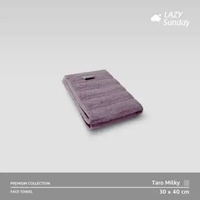 Handuk Kecil / Handuk Muka / Face Towel - Premium Towel 30x40 cm - LAZY Sunday Taro Milky