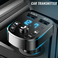 Car Bluetooth FM Transmitter - Brand New, High Quality, V5.0, 5m Transmission, 2.1A Dual USB Ports, LED Display