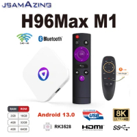 H96 MAX M1 RK3528 Android 13.0 Smart TV BOX BT 4.0 ARM Cortex A53 2/4GB RAM16/32/ 64GB 8K 24fps 3D 2.4G &amp;5G Stream Media Player