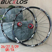 BUCKLOS Bicycle Wheelset 26/27.5/29inch Mountain Bike Wheelset Aluminum Alloy QR/TA Mtb Wheel Set for 7/8/9/10/11 Speed
