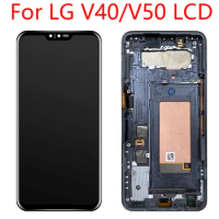 For LG V40 V50 LCD Display Touch Screen Digitizer Assembly With Frame For LG V40 ThinQ V50 ThinQ 5G lcd Replacement