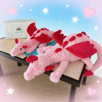 Đồ chơi nhồi bông rồng hồng dễ thương Jellycat mới trẻ em, búp bê an ủi cho bé gái, quà tặng ngày lễ