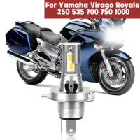 For Yamaha Virago Royale 250 535 700 750 1000 Motorcycle Headlight Bulb CSP Fan 6000K H4 9003 HB2 LE