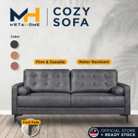 Sofa METAHOME Cozy 3 Seater Vintage High Tech Fabric Watrer Resistance Odorless Home Furniture