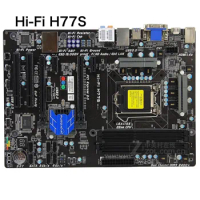 For BIOSTAR Hi-Fi H77S Motherboard LGA 1155 DDR3 ATX H77 Mainboard 100% Tested OK Fully Work Free Sh