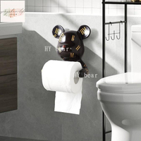 紙巾架 bearbrick積木熊 北歐 創意 輕奢風 家居裝飾 洗手間 衛生間 浴室 毛巾架 收納擺設