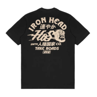 （COD） House of Smith Men's Short Sleeve T-Shirt - Iron Head Black 6 - T Shirt