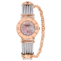 CHARRIOL ST-TROPEZ經典粉色珍珠母貝腕錶 (028RP 540 462)x玫瑰金x24.5mm