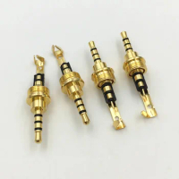 10Pcs 3 4 Poles Jack 2.5mm Audio Plug DIY Connector 2.5mm Stereo Plug with Clip for Oyaide Adapter Connector