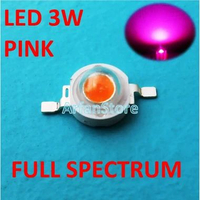 10PCS LED 3W Pink HPL Full Spectrum High Power Led 3 Watt Graw Plant
