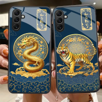 Ốp lưng cho SAMSUNG GALAXY A16/ A26/ A36/ A56 5G mặt lưng kính cường lực, hình in 12 con giáp Tết 20