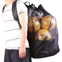 單肩籃球包 大號球兜  足球包 籃球網袋大球袋可裝20球左右