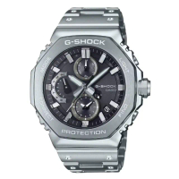 【CASIO 卡西歐】G-SHOCK 太陽能藍芽 全金屬八角形三眼計時錶-黑(GMC-B2100D-1A)