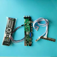 Kit For N133BGE-L42/N133BGE-P41 Signal HDMI AV controller board digital DVB-T DVB-T2 40pin 1366X768 LED USB VGA TV 13.3" remote
