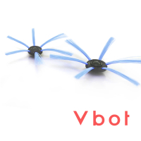 【Vbot】二代迷你型掃地機專用 增效彈性刷毛 藍彩刷頭(4入)