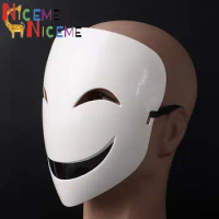 Adjustable Mask Adults Japanese Anime Black Bullet Hiruko White Visible Helmet Cosplay Costume Props Halloween Gifts Collection